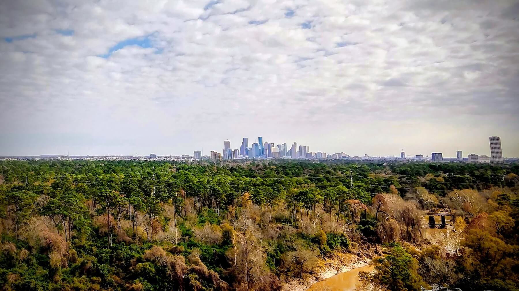 Downtown Houston and Memorial Park Downtown Houston and Memorial Park