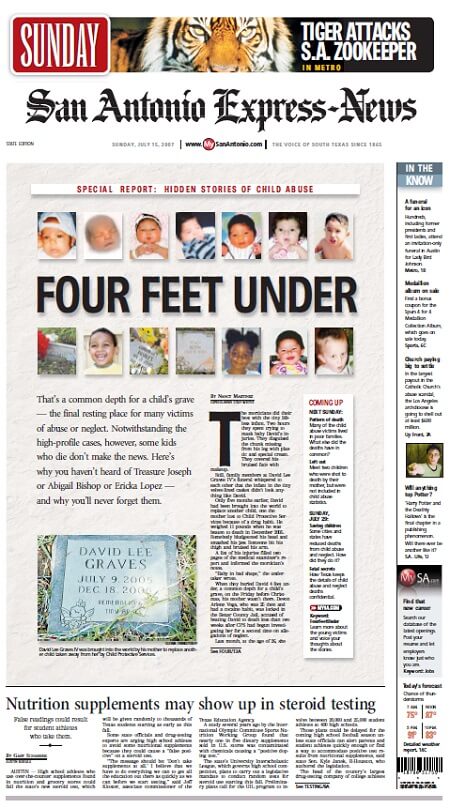 Four Feet Under Front Page San Antonio Express-News
